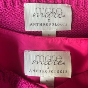 Anthropologie Mare Mare Fuchsia Knit Sweater/maxi dress